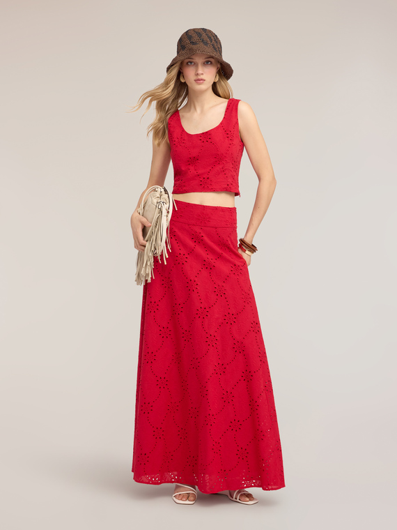 Long sangallo skirt