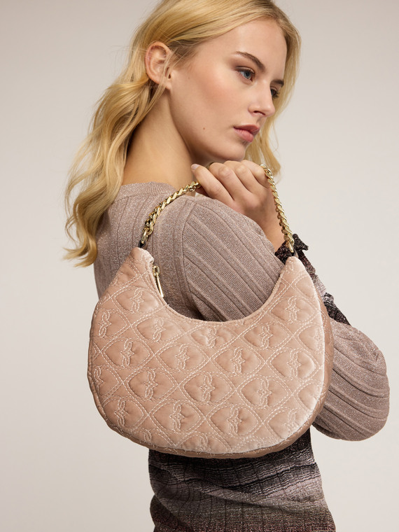 Embroidered hobo bag