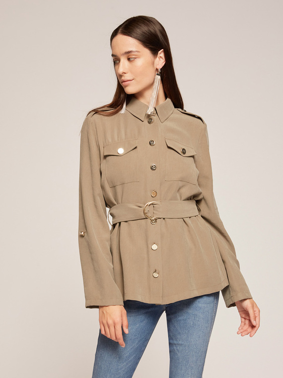 Motivi Camicia effetto sahariana Donna