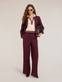 Cable knit viscose sweater with polo collar image number 2