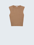 Gilet a trecce misto lana image number 3