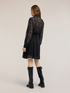Flare jacquard dress with polka dot pattern image number 1