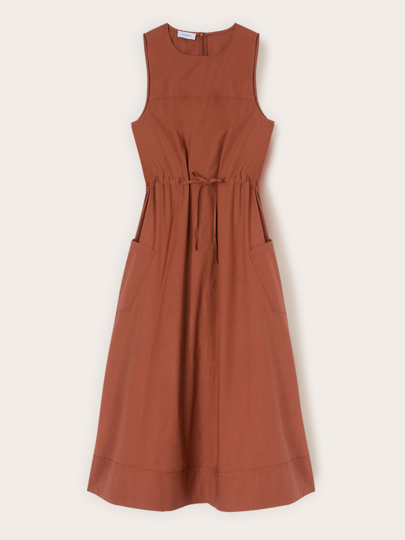 Vestito con coulisse in popeline image number 4
