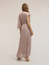 Metallic pleated long dress image number 1