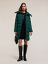 Long down jacket with wide collar image number 0
