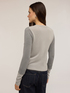 Lurex jumper with faux cardigan design image number 1