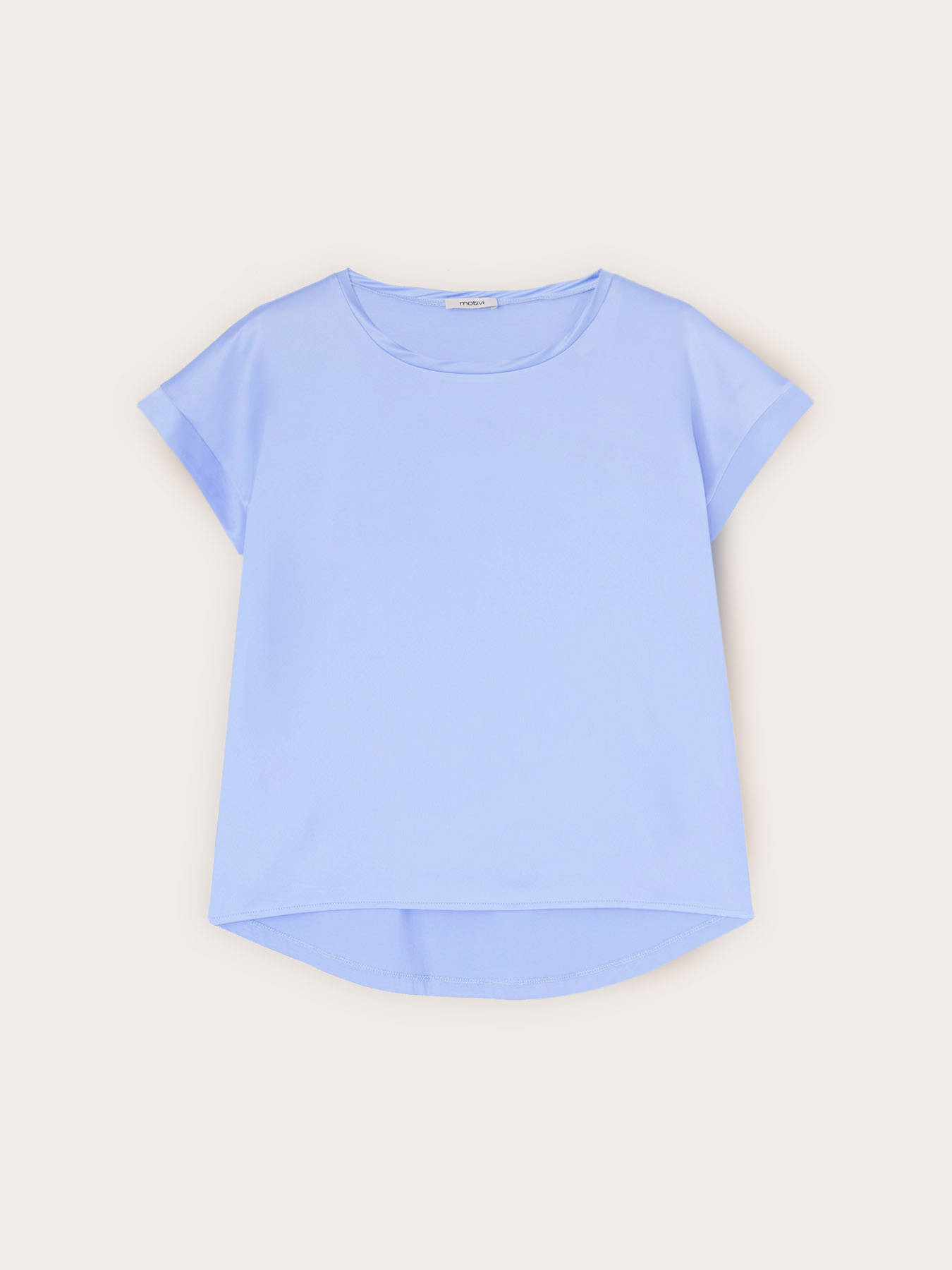 Two-tone cotton blend T-shirt image number 3