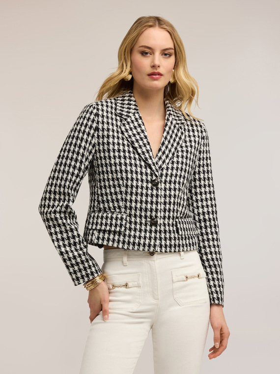 Kurze Hahnentritt-Jacke