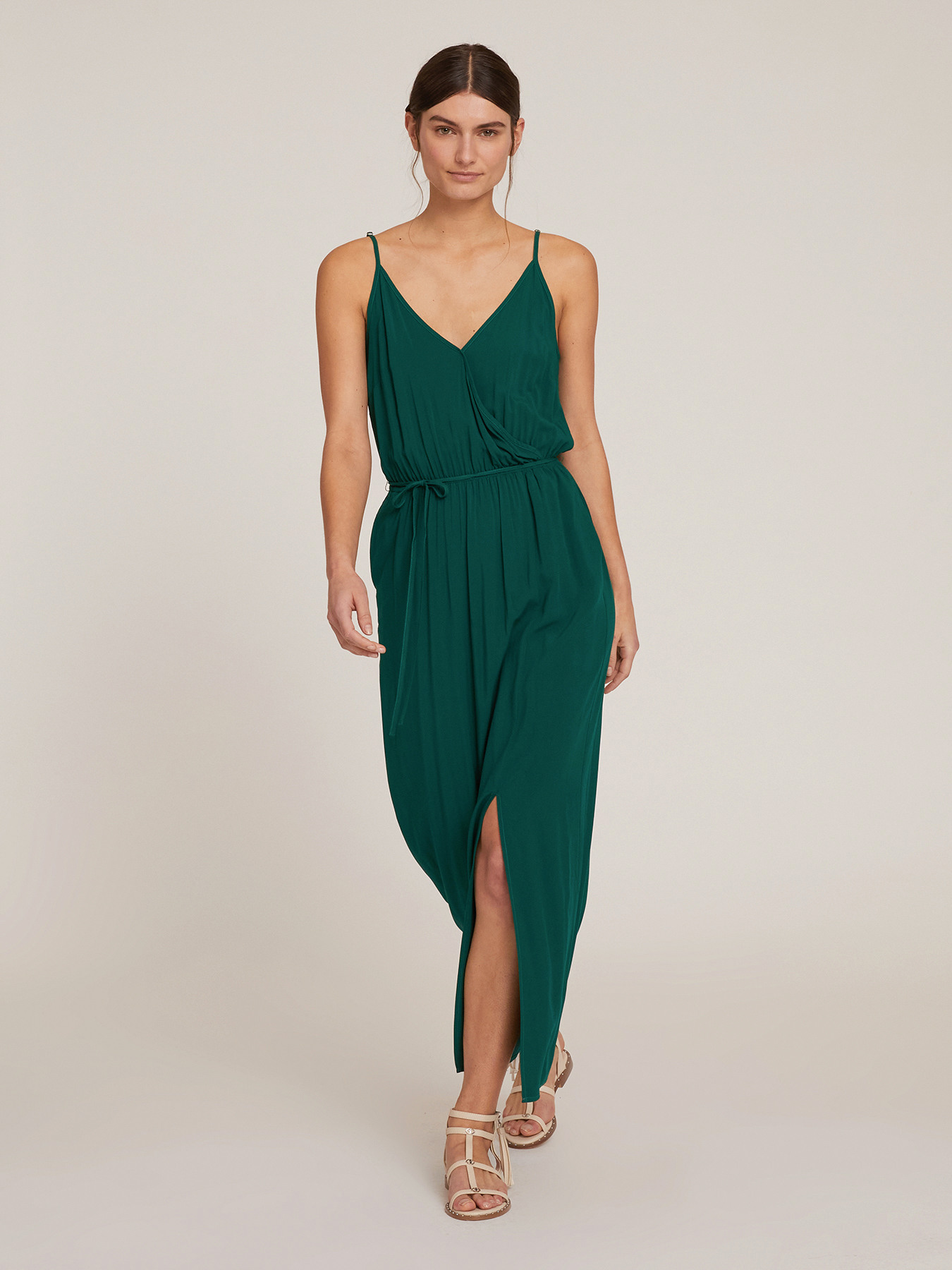 Viscose dress with crossover image number 0