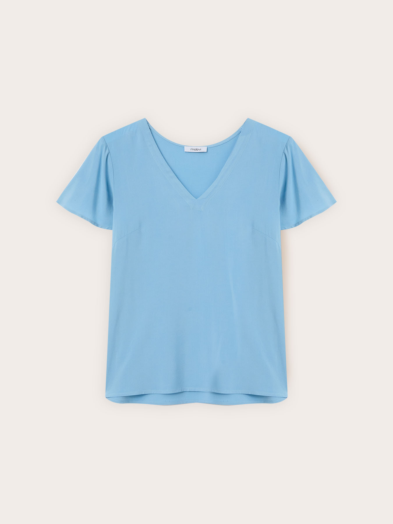 V-neck blouse with flared sleeves image number 4