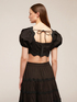 Short top with puff sleeves image number 1