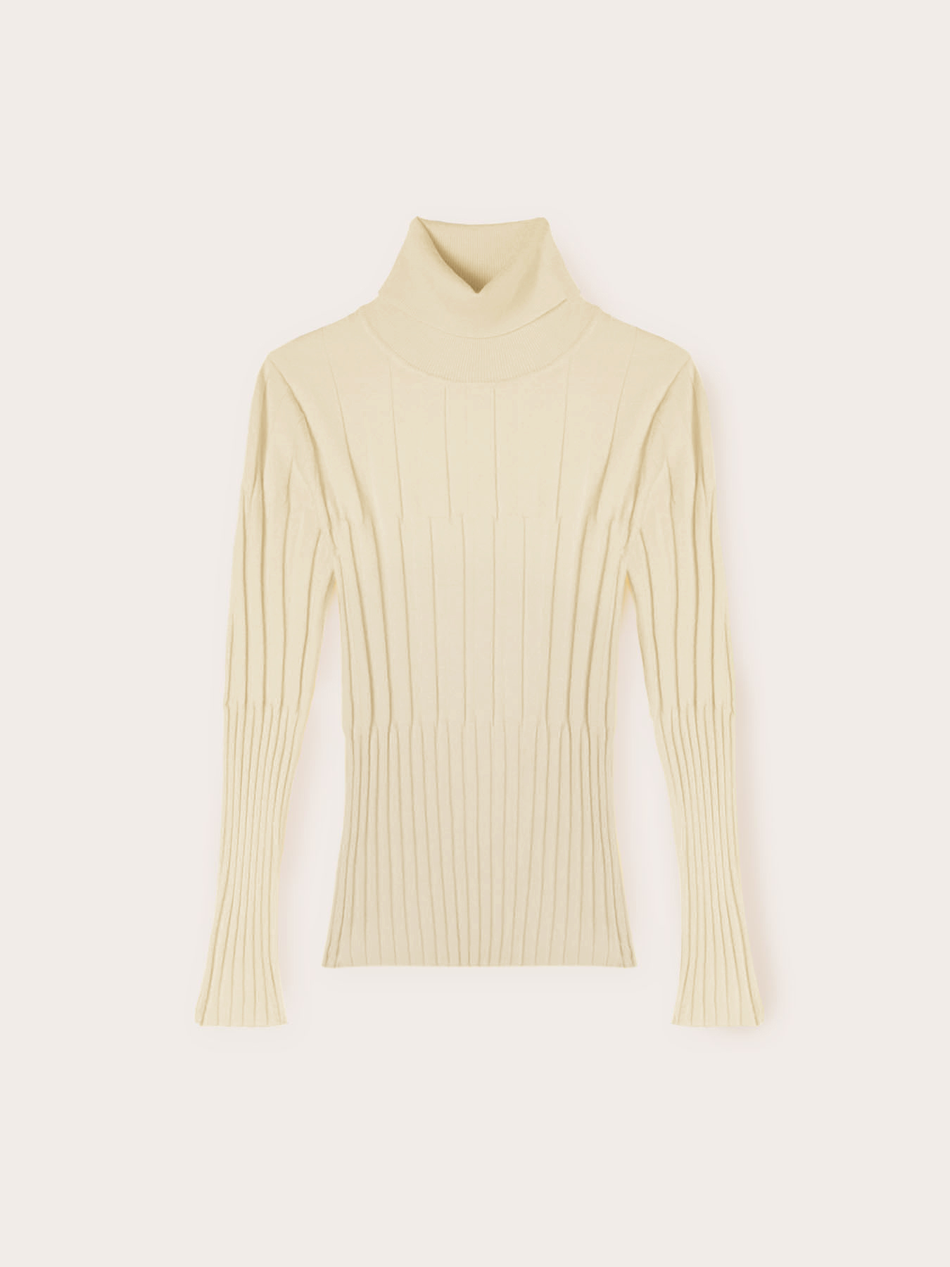 Rollkragenpullover mit asymmetrischer Rippenstrick-Verarbeitung image number 4