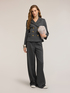 Pinstripe Milano stitch jacket image number 2