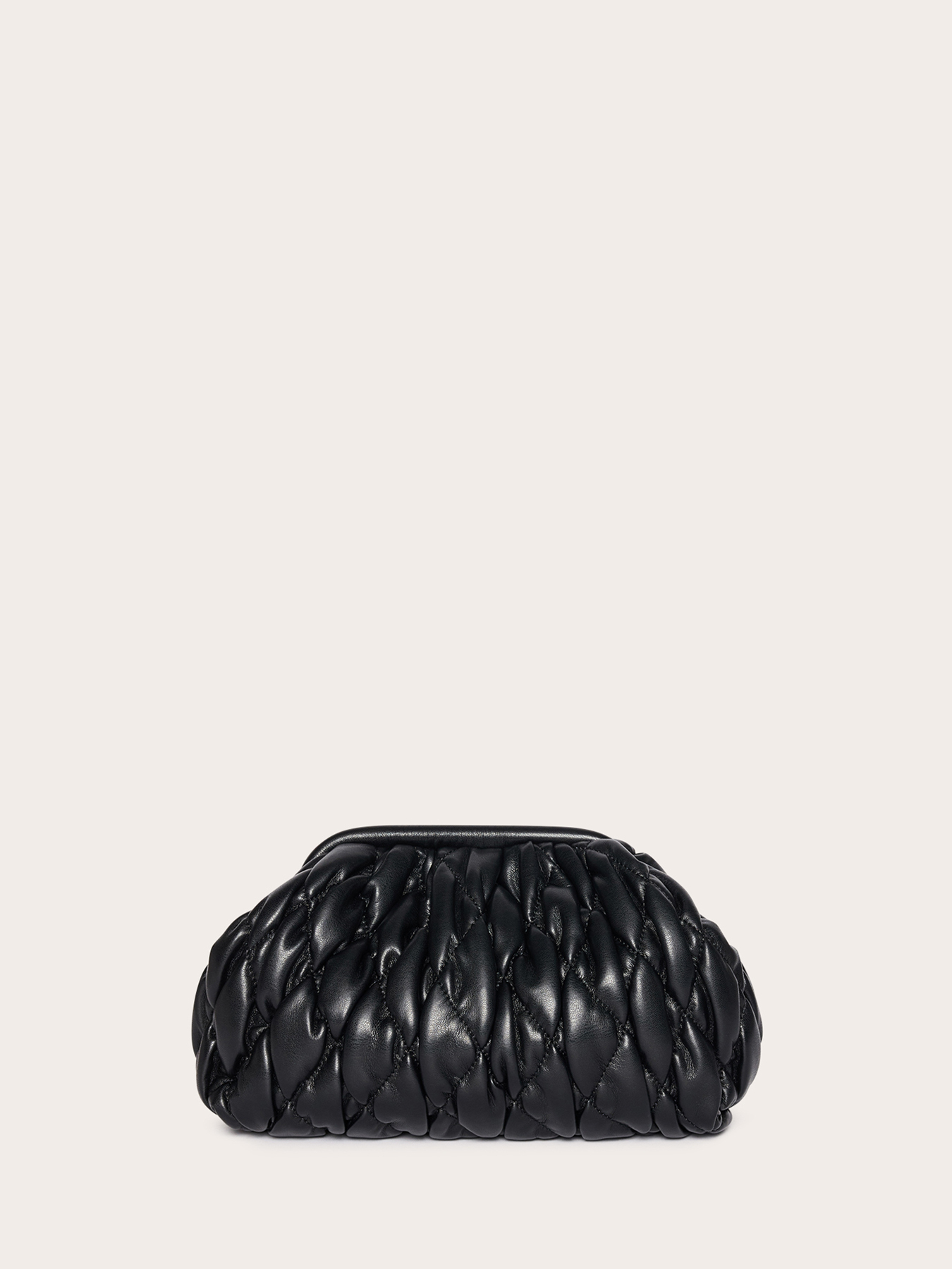 Quilted clutch with chain shoulder strap image number 2