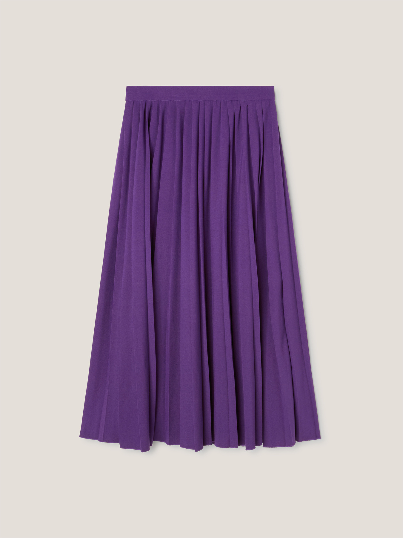 Falda midi con pliegues image number 4