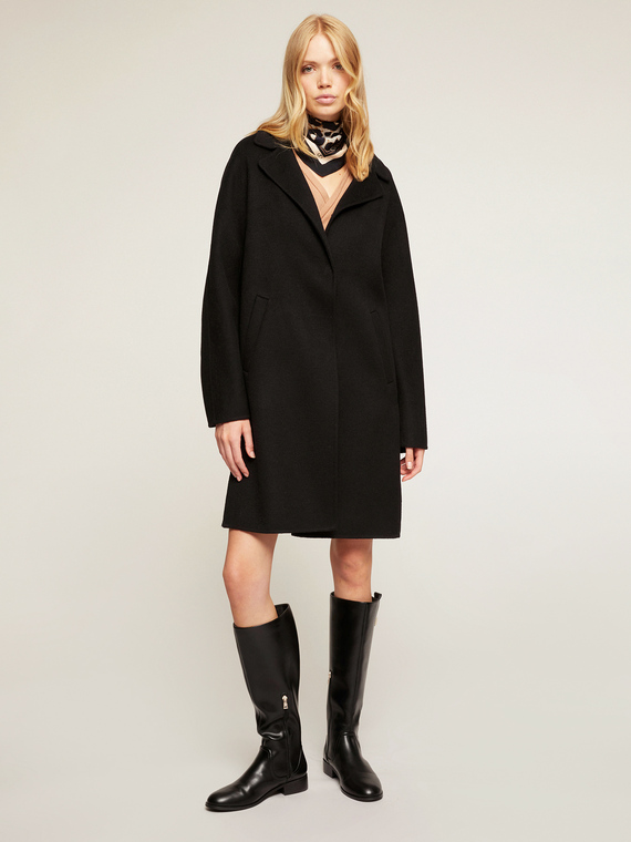 Motivi Cappotto in panno double misto lana Donna, Nero, Taglia S