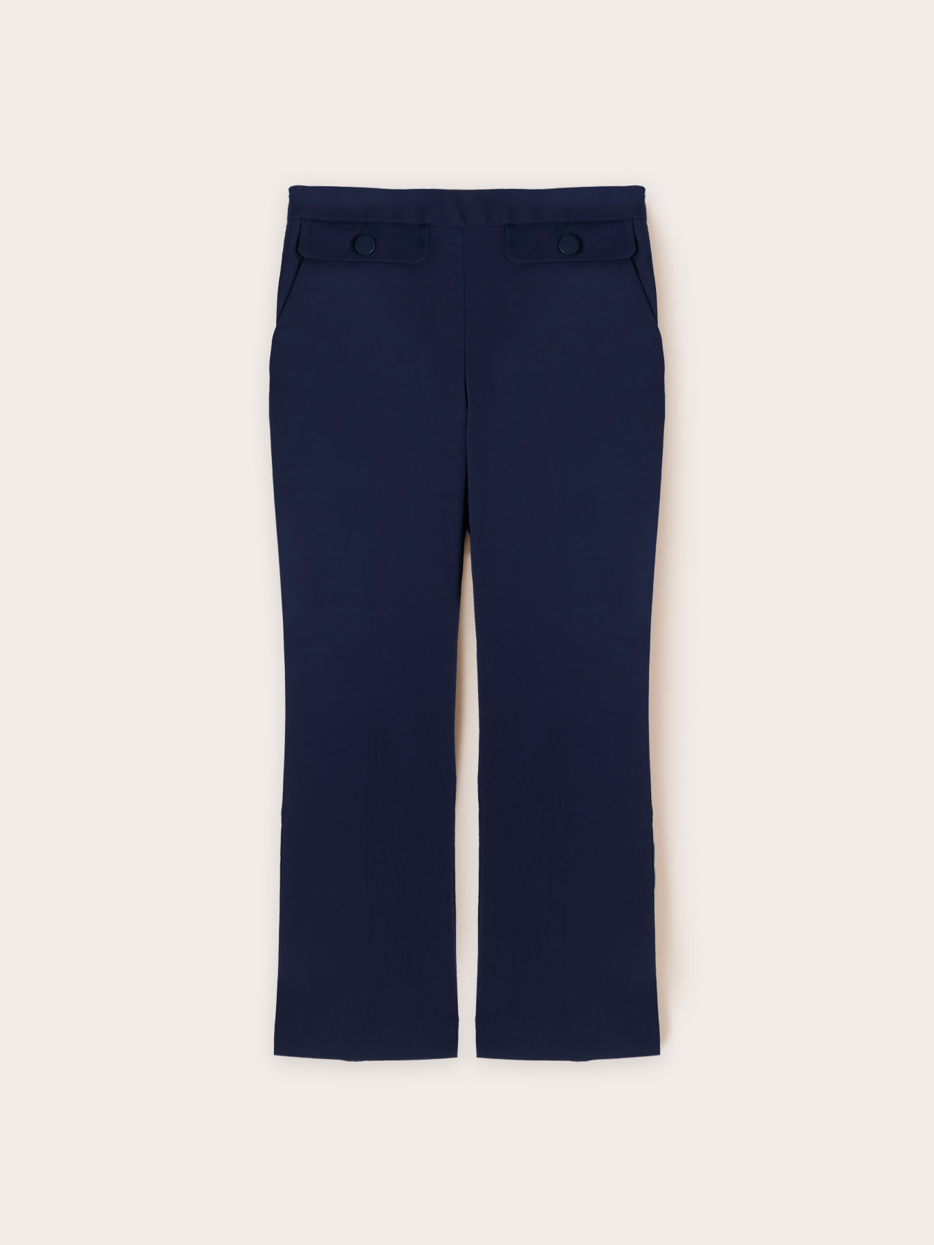 Technical cotton kick flare trousers image number 4