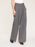 Palazzo trousers with pleats in flannel image number 0