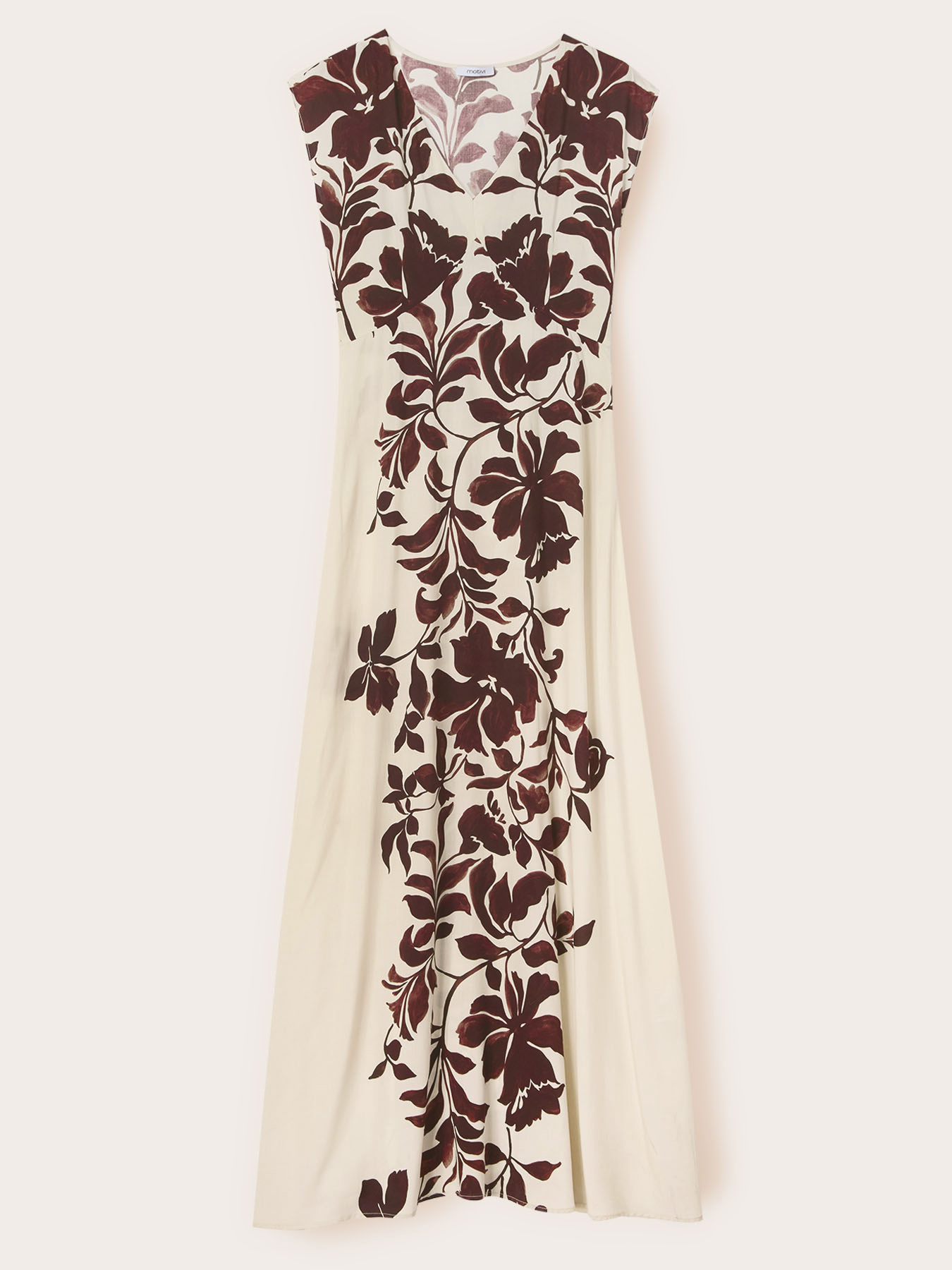 Long viscose dress with print image number 4
