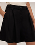 High-waisted linen blend shorts with pleats image number 3