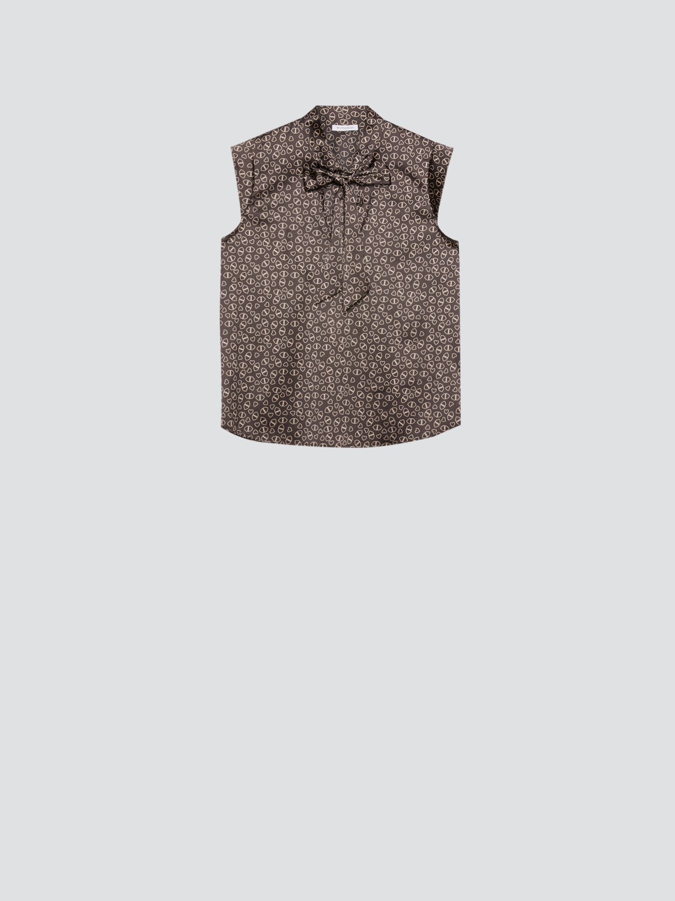 Blouse en satin &agrave; imprim&eacute; c&oelig;urs image number 2