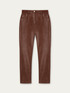 Five-pocket faux leather trousers image number 3