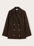 Double-breasted coat in wool blend cloth image number 4
