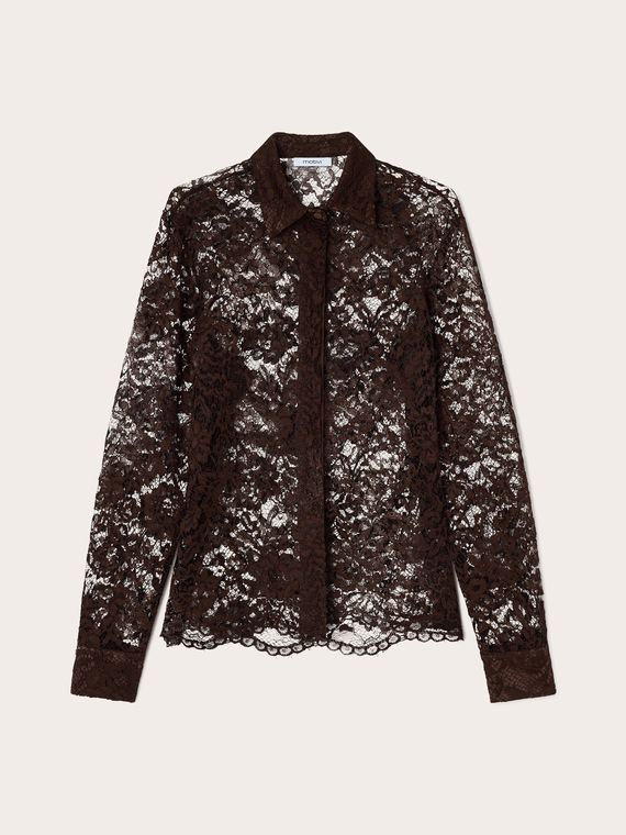 Chemise en dentelle florale