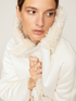 Long coat in hedgehog effect faux sheepskin image number 2