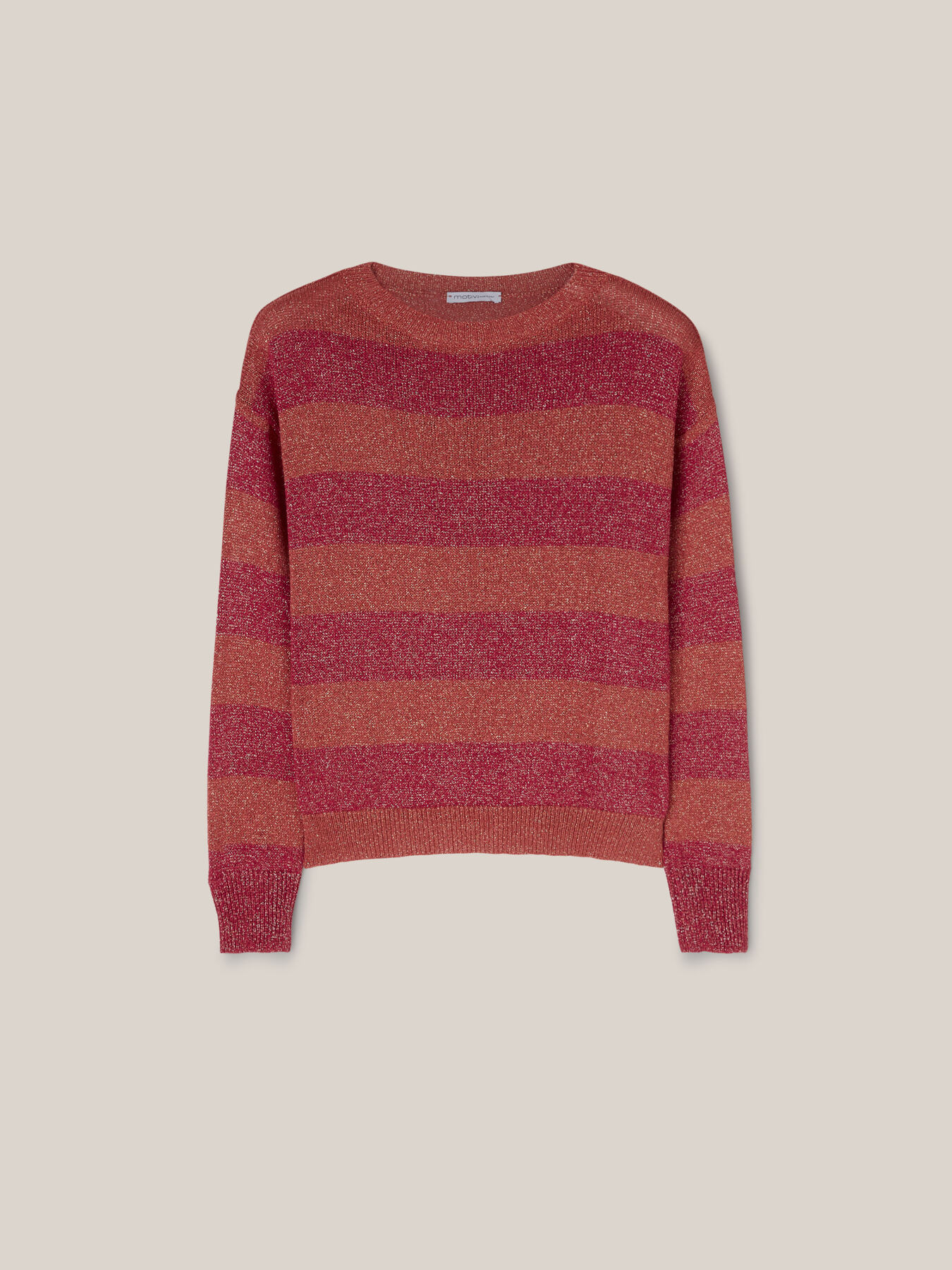 Pull &agrave; rayures lurex image number 3