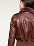 Leather-effect bomber jacket image number 2
