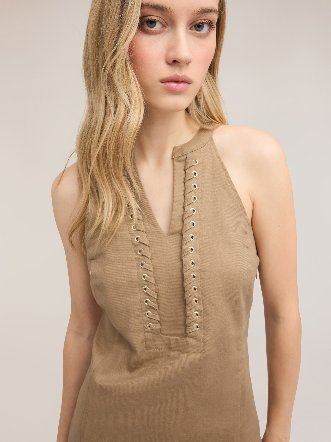 Rochie linie A din amestec de in image number 2
