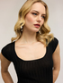 Slim-fit ribbed lurex knitwear image number 2