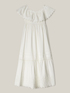 Vestido largo de algodón con bordados calados image number 3