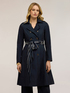 Mixed cotton drill trench coat with double belt image number 0