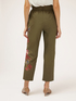 Paperbag trousers with floral embroidery image number 1