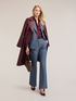 Flare trousers in yarn-dyed fabric image number 0