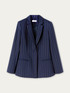 Pinstriped single-button blazer image number 3