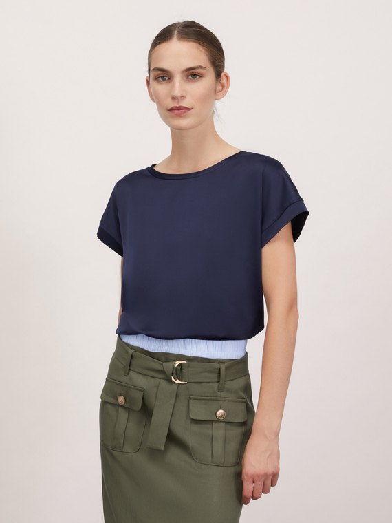 Tricou din două materiale