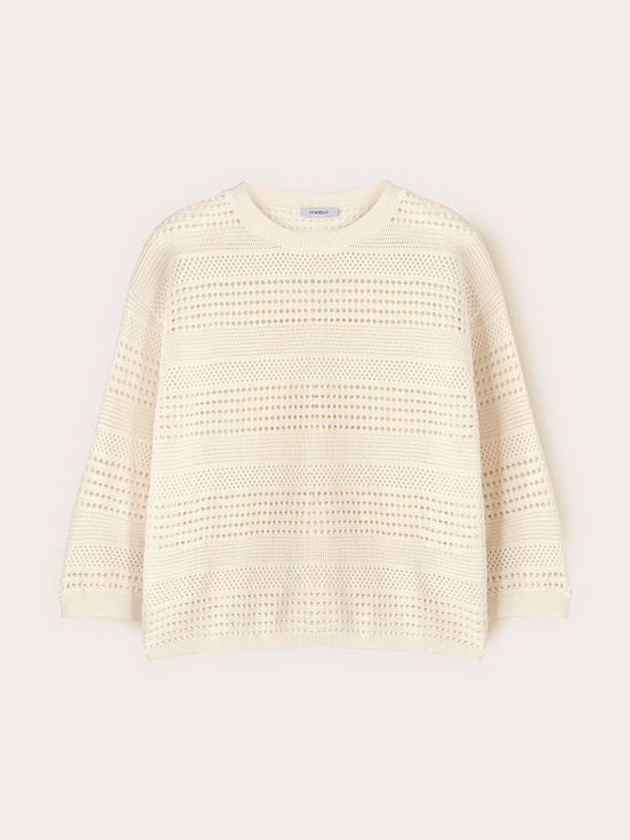 Maglia traforata in misto viscosa