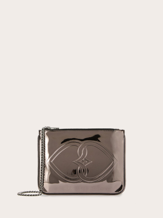 Flache Tasche aus laminiertem Gewebe