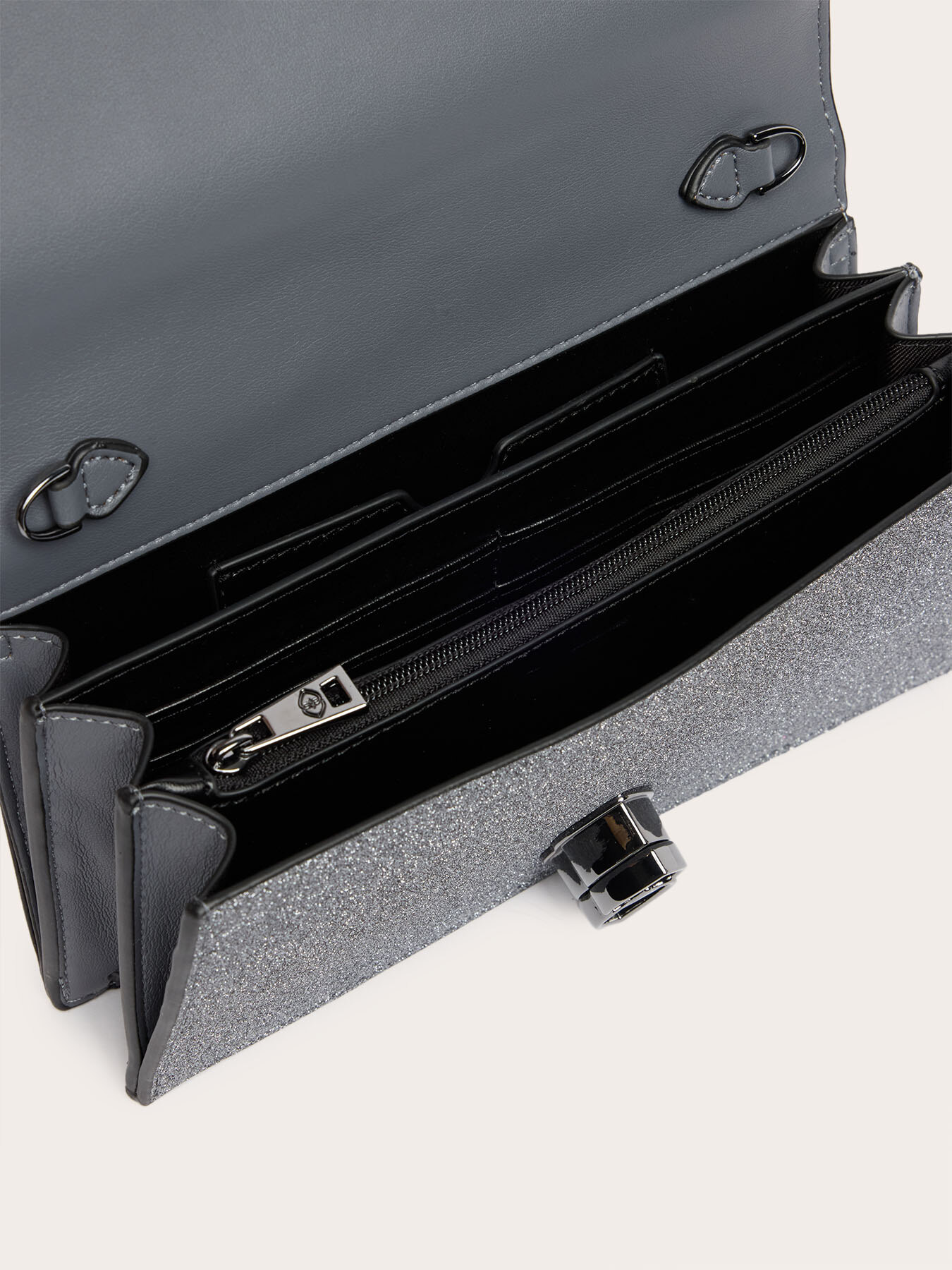 Glitter-coated fabric Wallet Bag image number 4