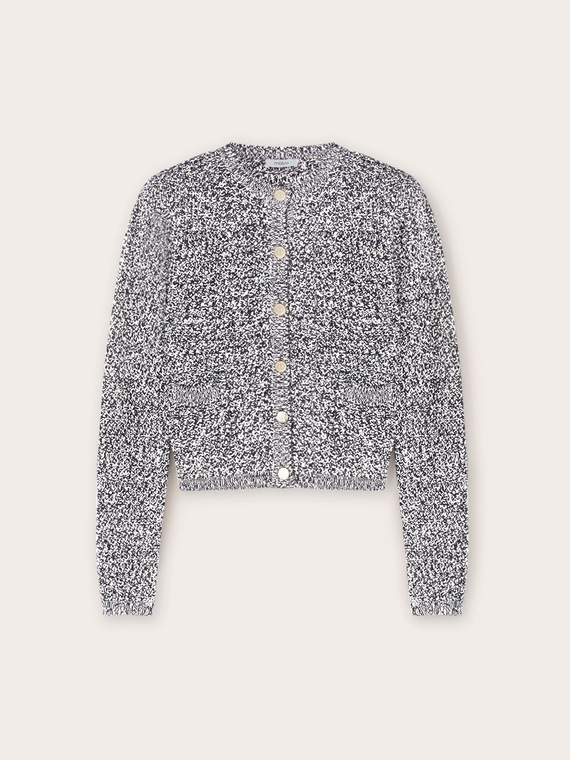 Short knitted cardigan