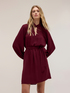 Ausgestelltes drapiertes Kleid aus Satin image number 0