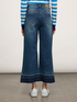 Hem feature cropped wide-leg jeans image number 1