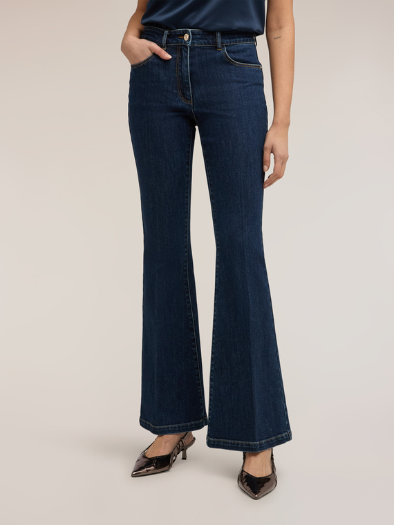 Jean flare push-up en denim