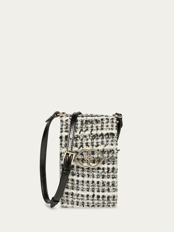 Vertical bag Double Love in tweed misto lurex