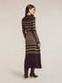 Vestido jacquard de punto lurex con motivo chevron image number 1