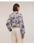 Satin blouse with print and draping image number 1