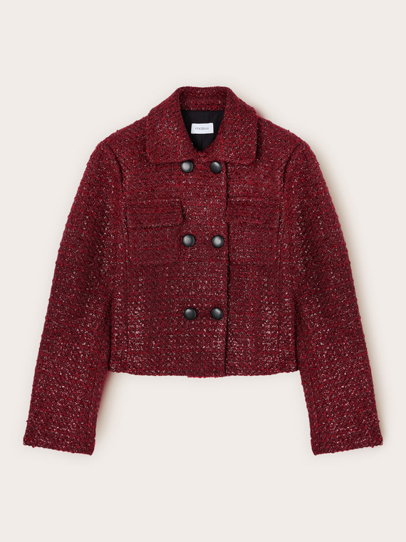 Zweireihige Jacke aus Boucl&eacute;